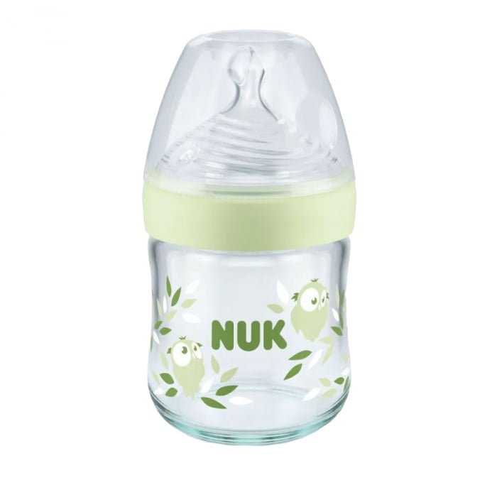 Biberon Nuk Nature Sense 120 ml, Control Temp, Verde