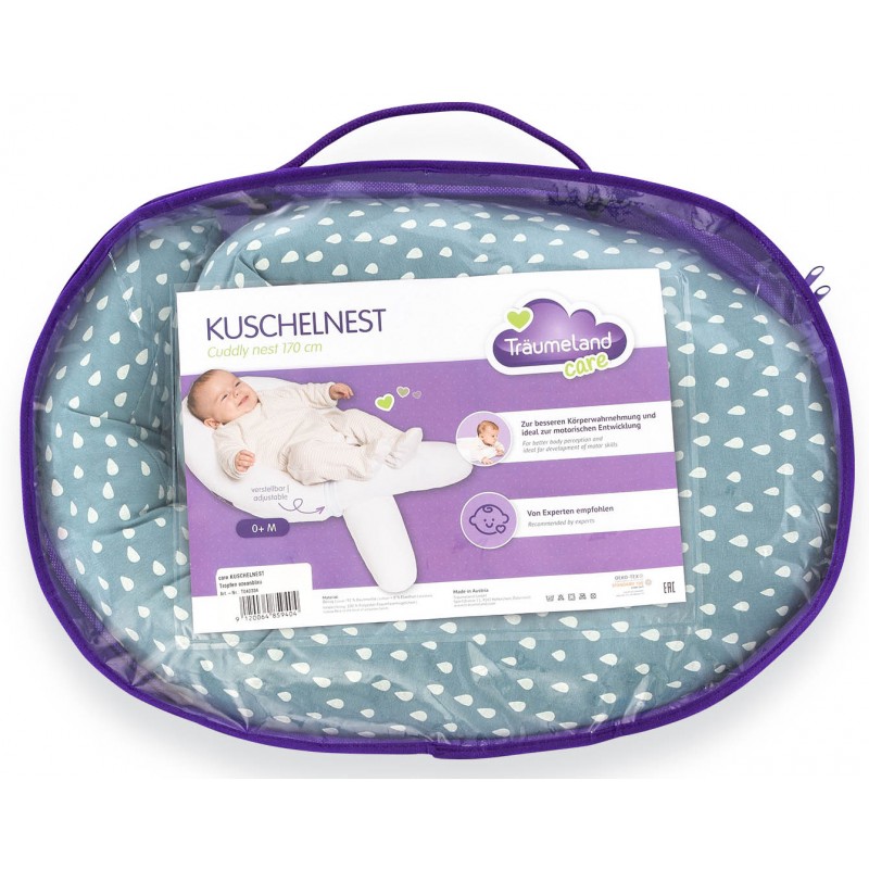 Perna Bebelusi Cuddly Nest Drops Ocean Blue Traeumeland