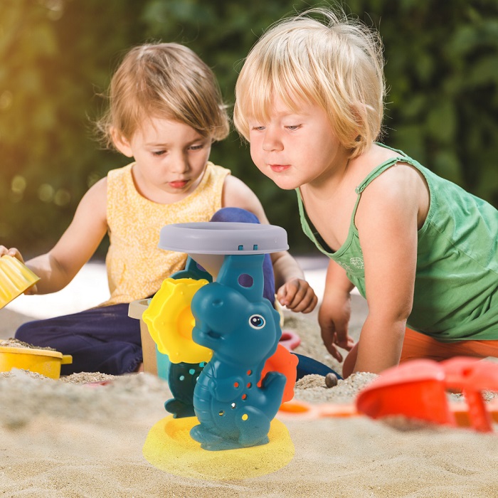 Set 6 jucării nisip Nicekids Galben - imagine 2