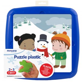 Puzzle Iarna Miniland, 6 Piese, Educativ - imagine 2