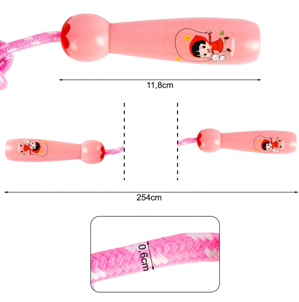 Coarda de sărit Pink Malplay 2.6 m, Jucării Exterior - imagine 7