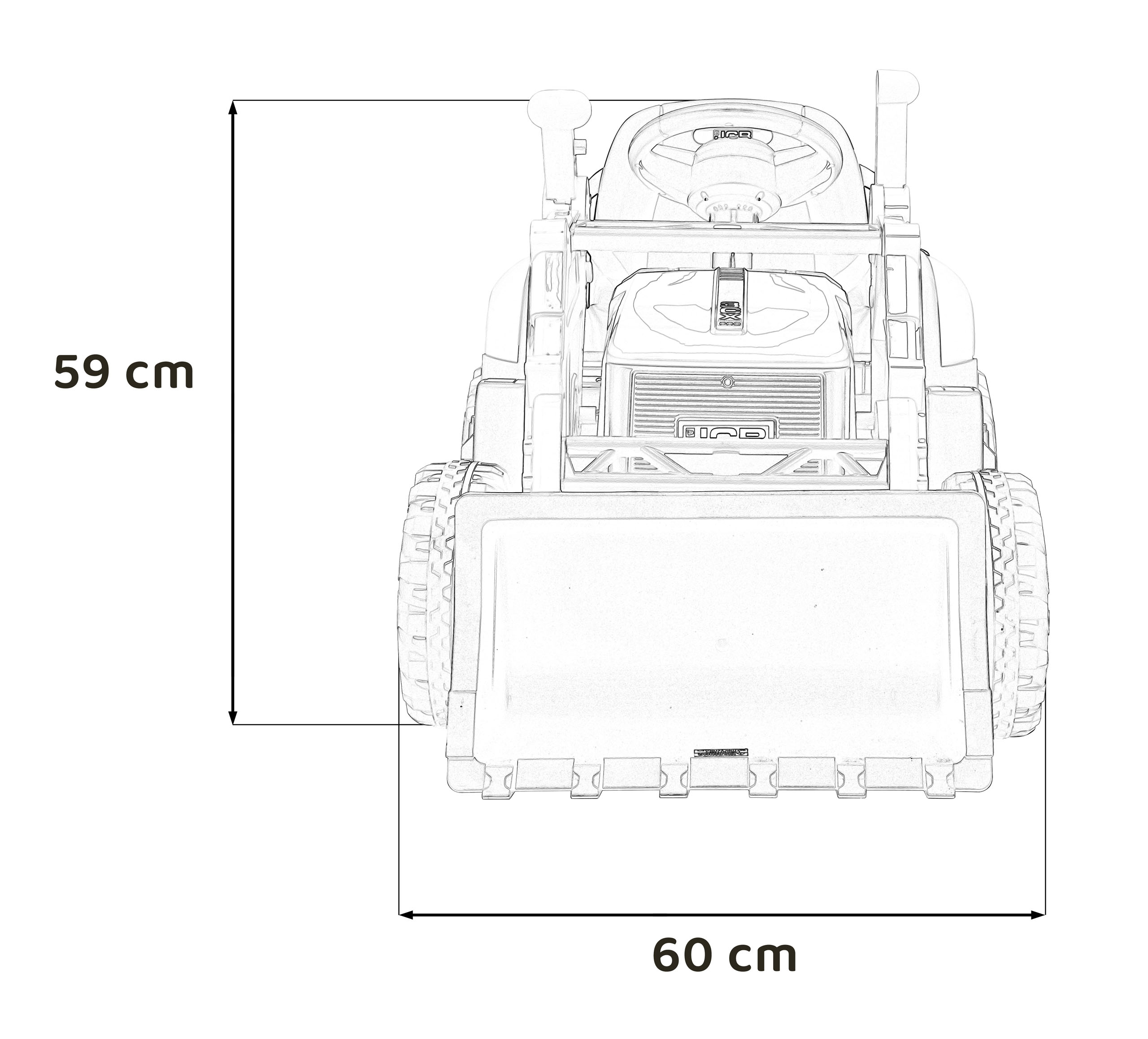 Tractor Electric JCB cu Cupă Manuală Galben - imagine 8