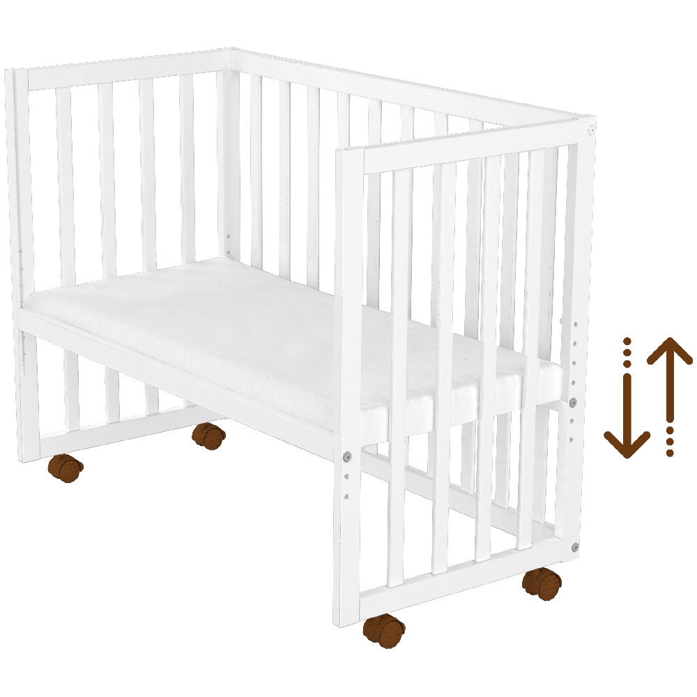 Patut Co-Sleeper Hubners Matei 94x46 cm Alb - imagine 5