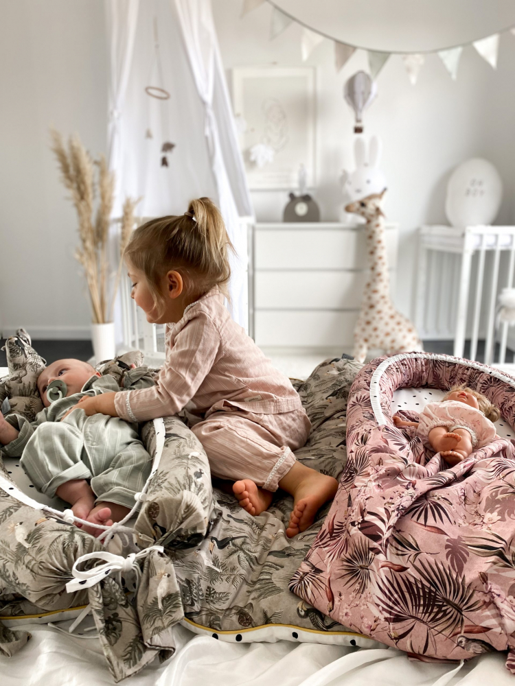 Baby Nest Nor Pufos Jungle Pink - Confort Premium - imagine 3