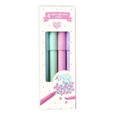 Set 4 pixuri pastel cu radiera Djeco - imagine 3