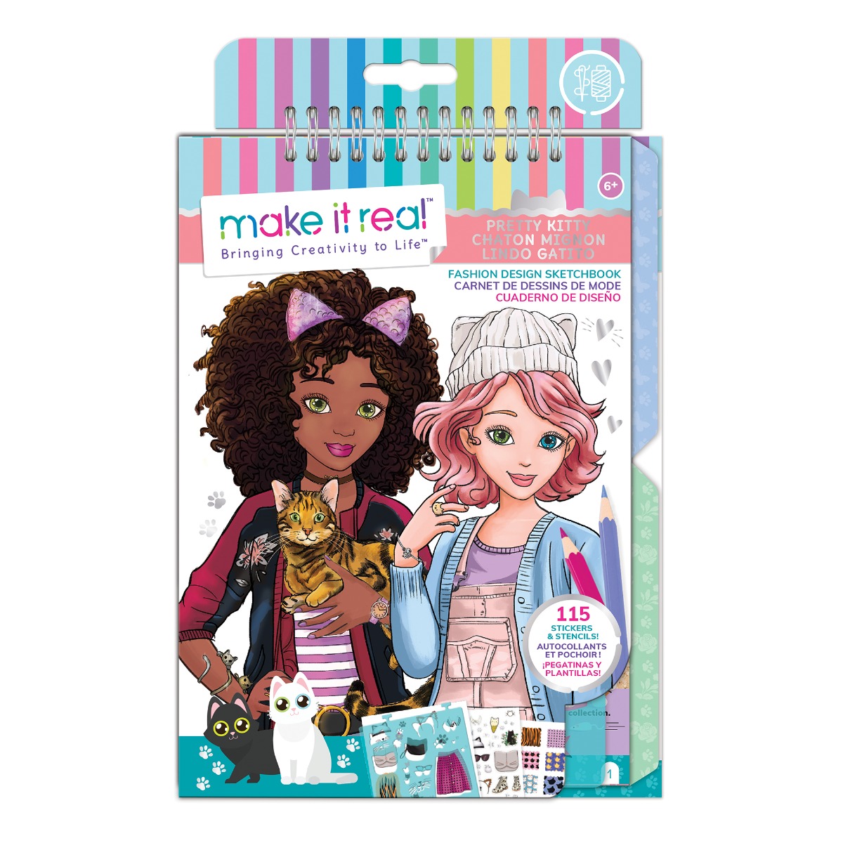 Caiet Designer Moda Make It Real Pretty Kitty