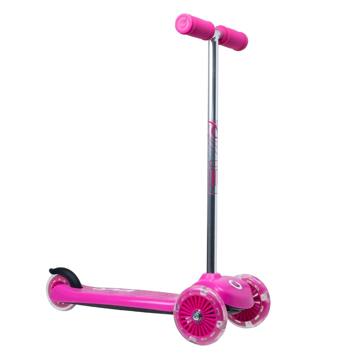 Trotineta Evo 3 Roti cu Lumini, Roz