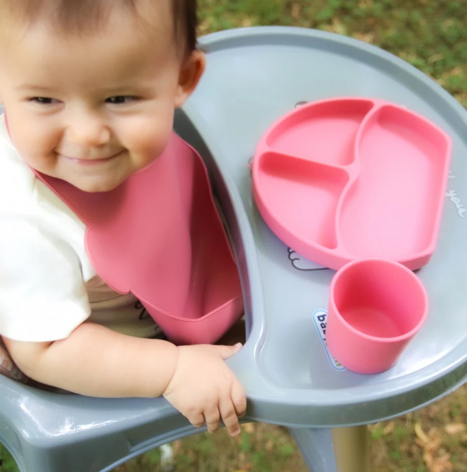 BabyJem Farfurie Silicon Ventuza Roz Antiderapă - imagine 2