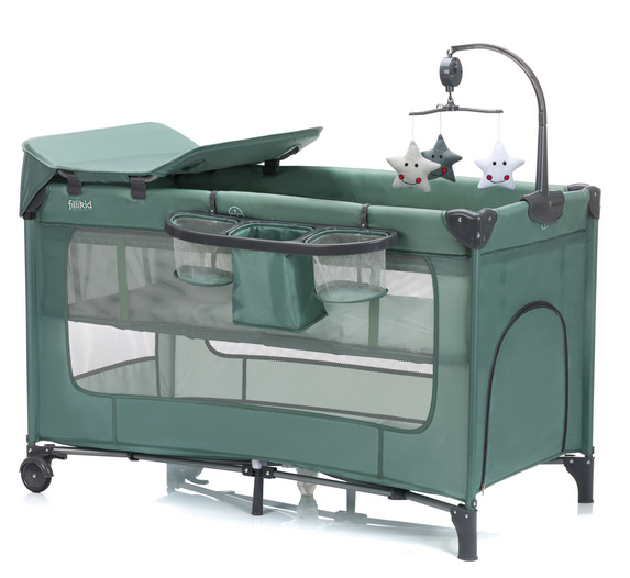 Pătuț pliabil Fillikid Capri Green 5 în 1 - imagine 13