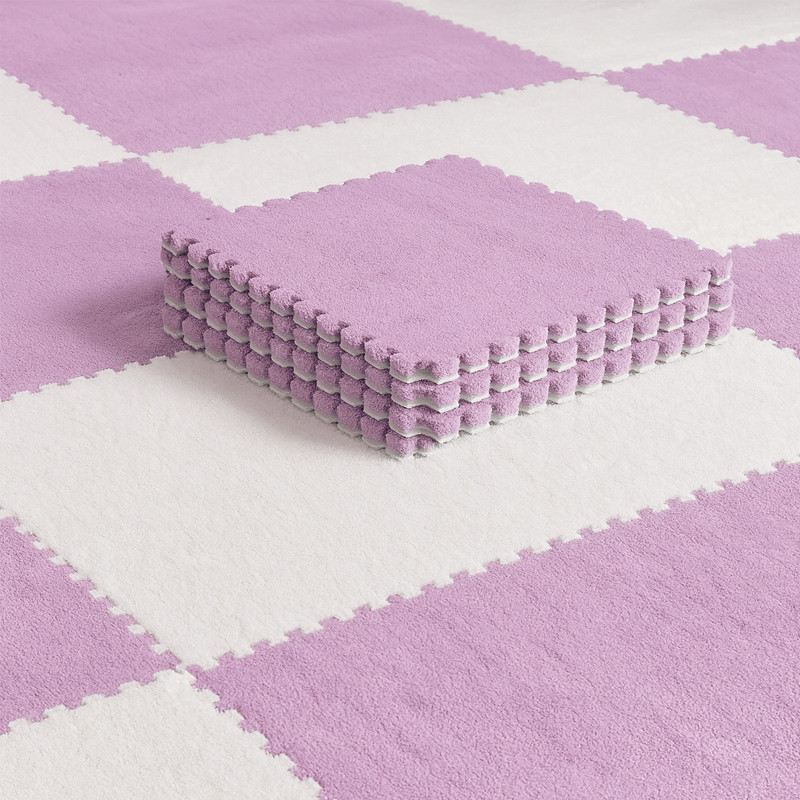 Covoraș puzzle Procart light purple - Sigurță copii - imagine 2