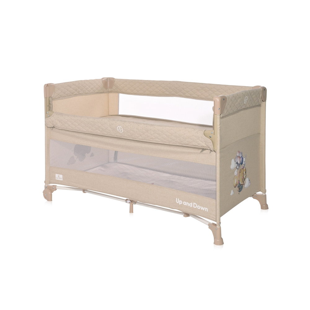 Patut pliabil Lorelli Up and Down Fog Beige - imagine 4