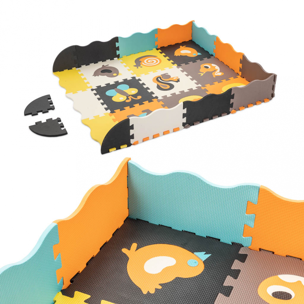 Covor Puzzle Ikonka Spuma EVA Cute Animals - imagine 11