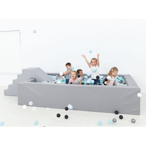 Scara Gri Piscină Bile Moje Bambino | Tobogan Inclus - imagine 6