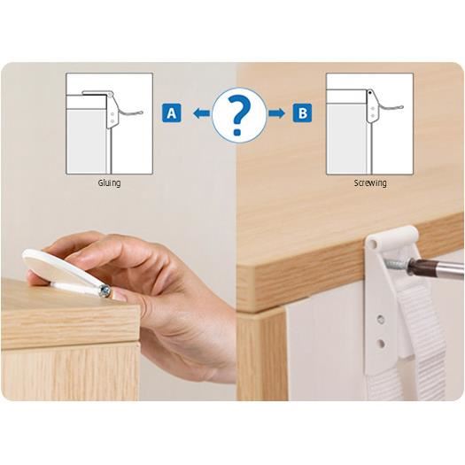 Set Fixare Anti-Inclinare Mobilier Reer 73020 - imagine 2