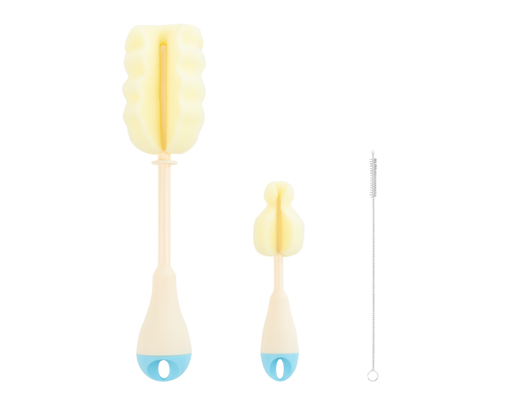Perie Biberoane 3in1 KikkaBoo Blue, Curățare Eficientă - imagine 5