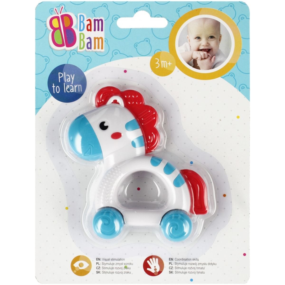 Zornaitoare Zebra BamBam - Masaj Gingii si Dezvoltare