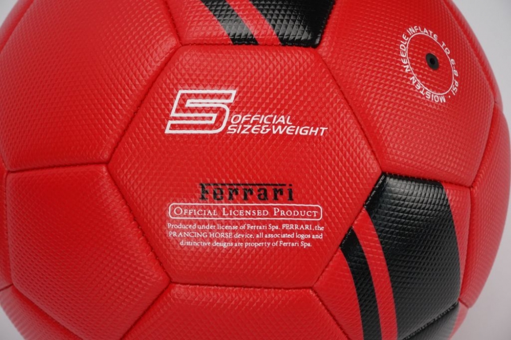 Minge Fotbal Ferrari Marimea 5, Rosu, PVC, Mesuca - imagine 8