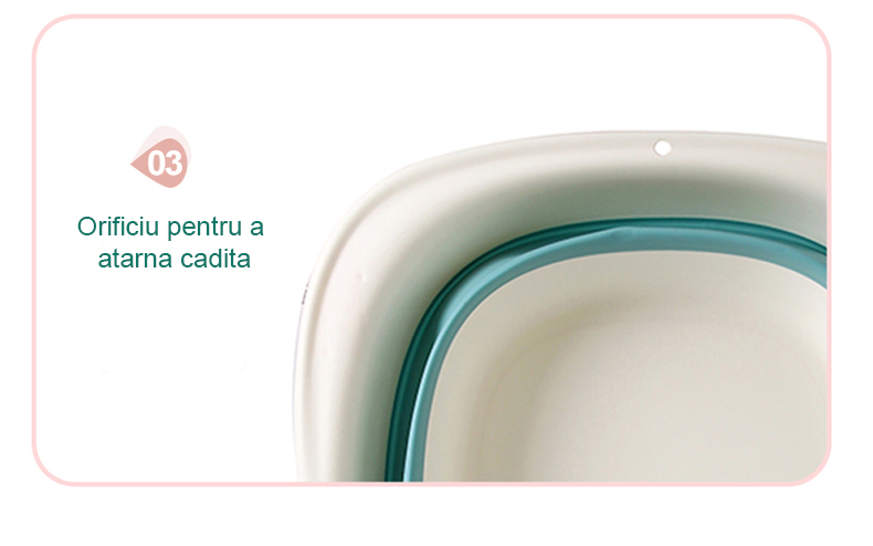 Cadita pliabila Beberoyal cu termometru | 81cm