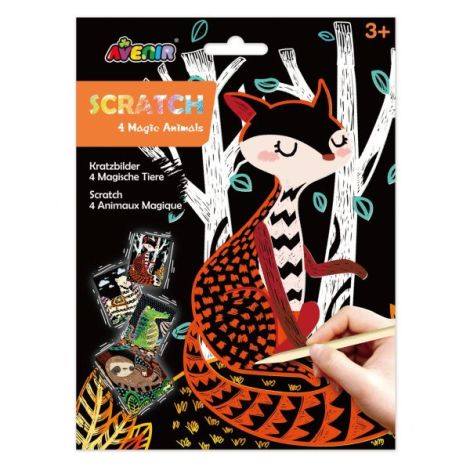 Avenir Set Scratch Art Animale Magice - Creativitate