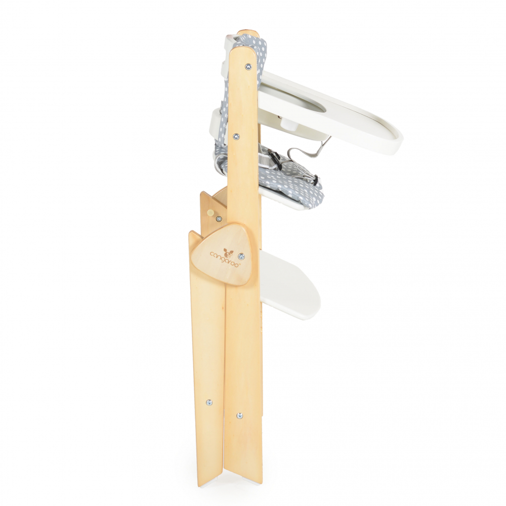 Scaun Cangaroo 2in1 Caramel White - lemn reglabil - imagine 3