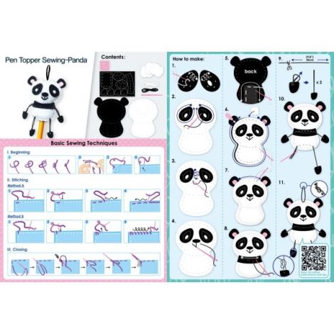 Set Cusut DIY Panda Avenir | Dezvoltă Creativitatea - imagine 5