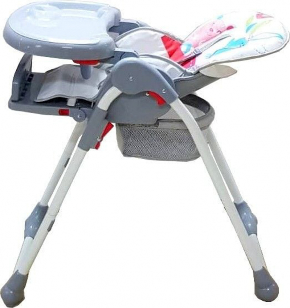 Scaun de masa Baby Care CC Happy Friends Gri - imagine 3