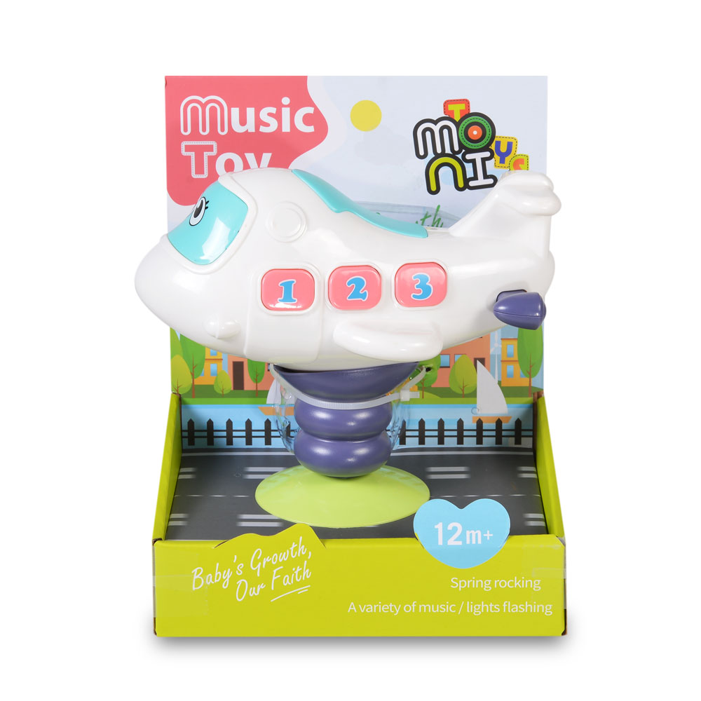 Jucarie Scaun Masa Baby Plane cu Muzica - imagine 5