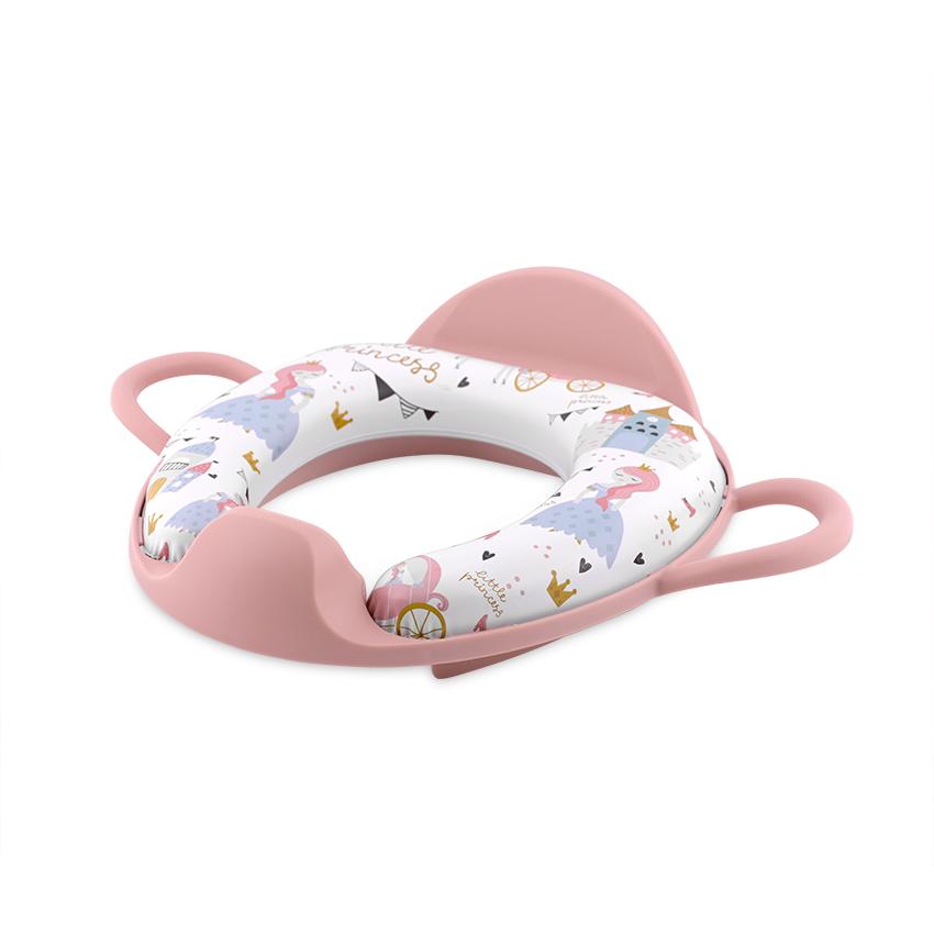 Reductor Toaletă Lorelli Pink Princess cu Mâner - imagine 3
