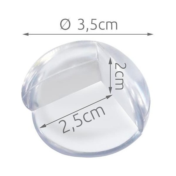 Set 4 Aparatori Colturi Iso Trade Silicon Transparent - imagine 2