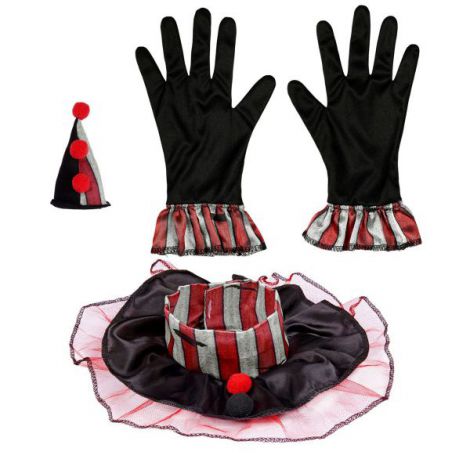 Set Clown Adulți Widmann - Palarie, Guler, Mănuși