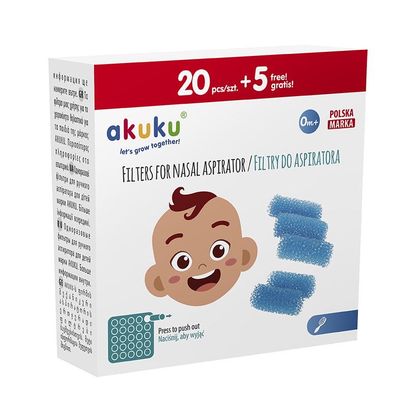 Set 25 filtre aspirator nazal Akuku