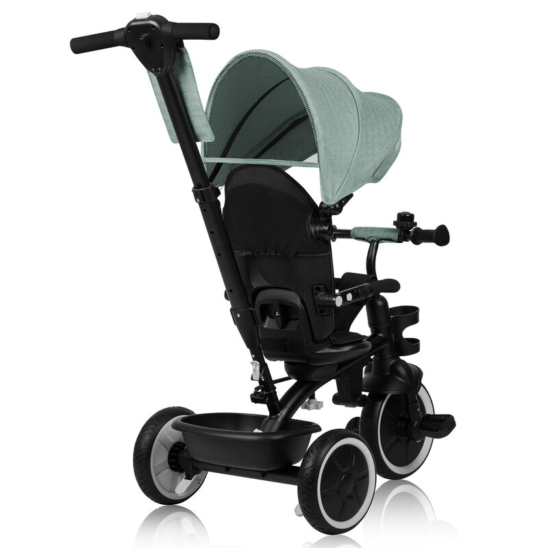 Tricicleta Lionelo Berry Verde 2 in 1, 360° - imagine 3