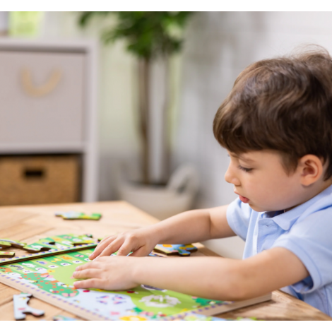 Melissa & Doug Puzzle Lemn cu Rotite Animale - imagine 3