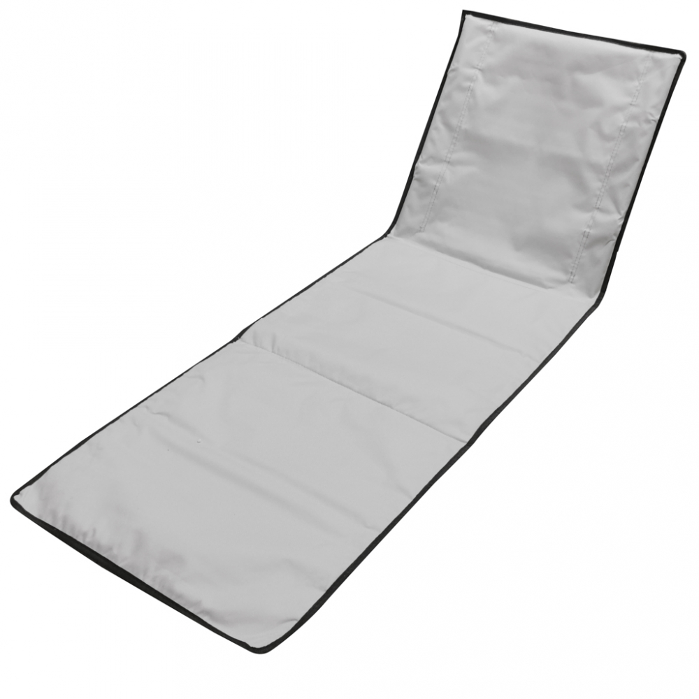 Sezlong plajă pliabil Ikonka Grey, rezistent și confortabil - imagine 7