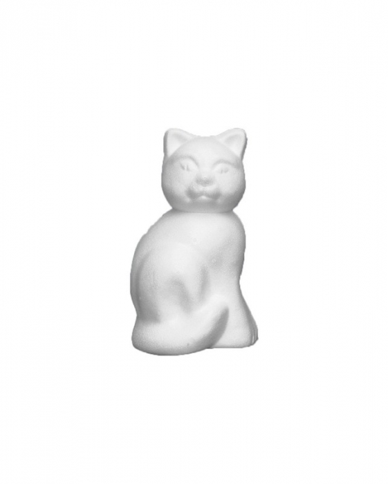 Figurina Pisica Colorart, Polistiren, Decoratiune Crafts
