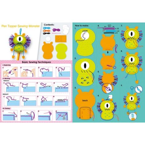 Set cusut DIY Monstrulet Avenir | Topper creion - imagine 5