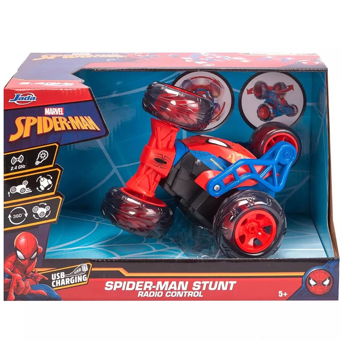 Jada Spider-Man Stunt - Masina telecomanda cu cascadorii
