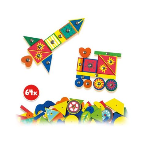 Hammer Tic Ses Creative - Set Constructie Lemn - imagine 4