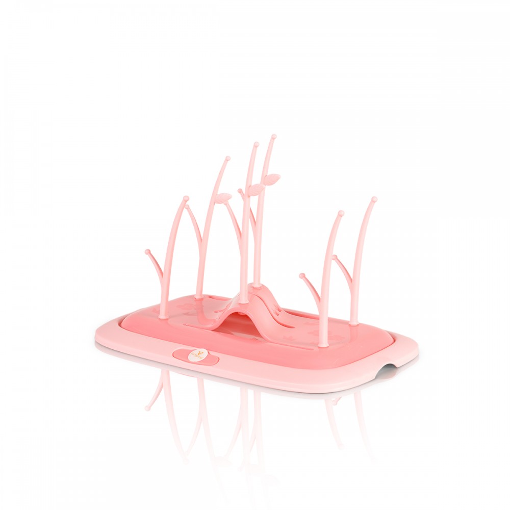 Suport Uscare Biberoane Cangaroo Coral Pink
