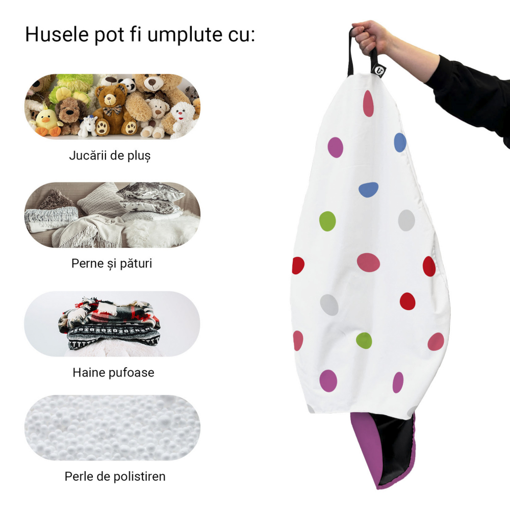 Husă Bean Bag Para XL Alb Multicolor | Updeco