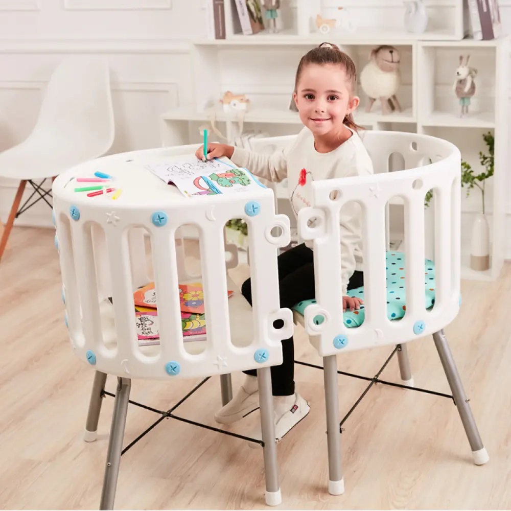 Pătuț 3 în 1 Little Mom Blue - Multifuncțional - imagine 4