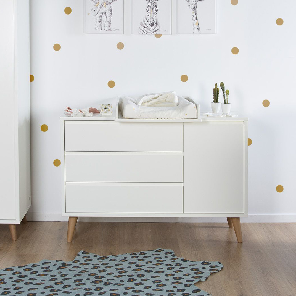 Comoda Childhome Retro Rio Alb cu Masa de Infasat - imagine 4