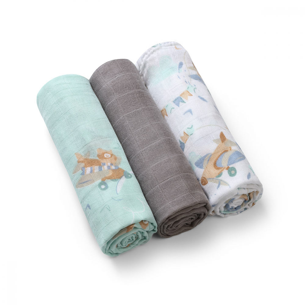 Set 3 scutece Babyono bambus gri - imagine 8