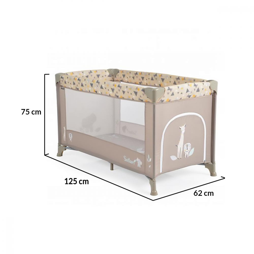 Patut Pliabil Moni Safari Beige cu Accesorii Incluse - imagine 4