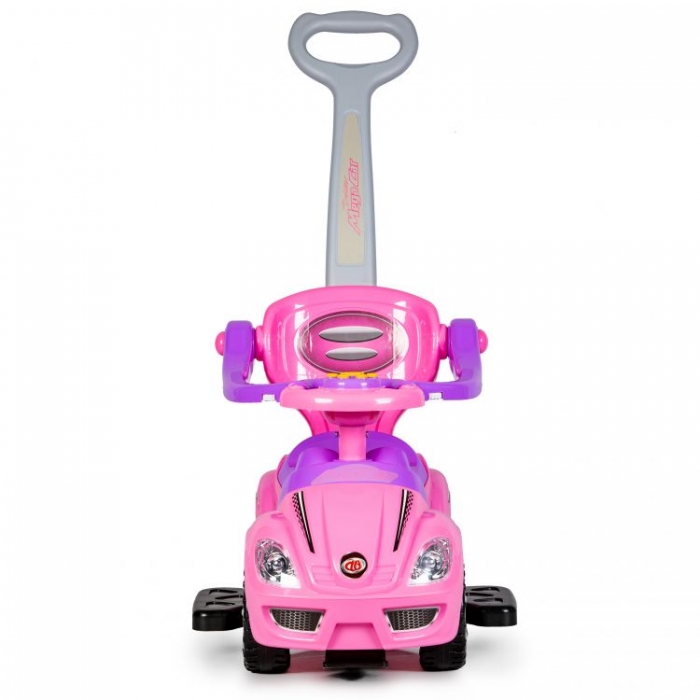 Masinuta 3 in 1 Ecotoys Roz, cu Maner Reglabil - imagine 3