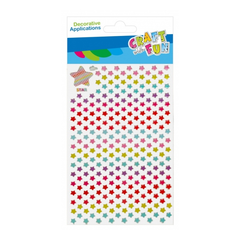 Stickere Mini Stelute 4mm, 260 Buc, Craft With Fun