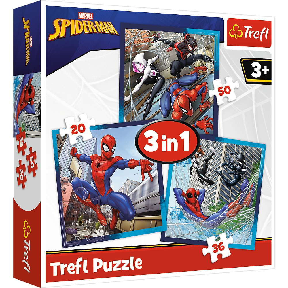 Puzzle Trefl Spider-Man 3in1 - Dezvoltare Creativă