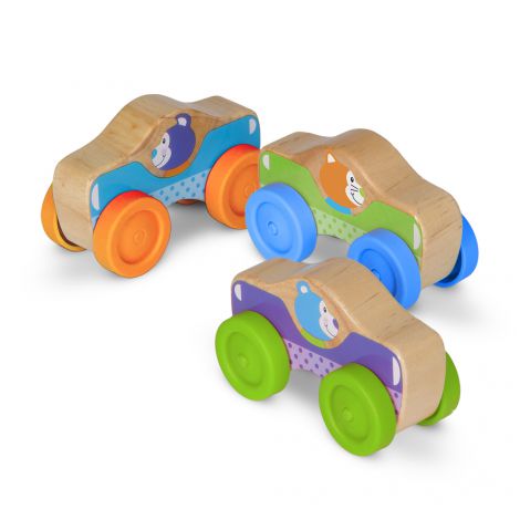 Masinute de stivuit Melissa & Doug cu animale - imagine 3
