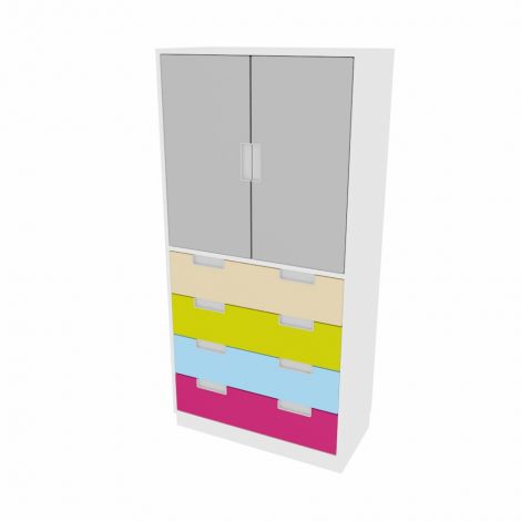 Set Mobilier Grădiniță Quadro 102 Alb | Moje Bambino