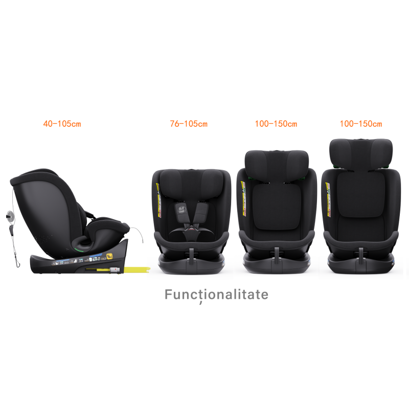 Scaun Auto Rotativ Buf Boof B-Joy 360° iSize - imagine 7